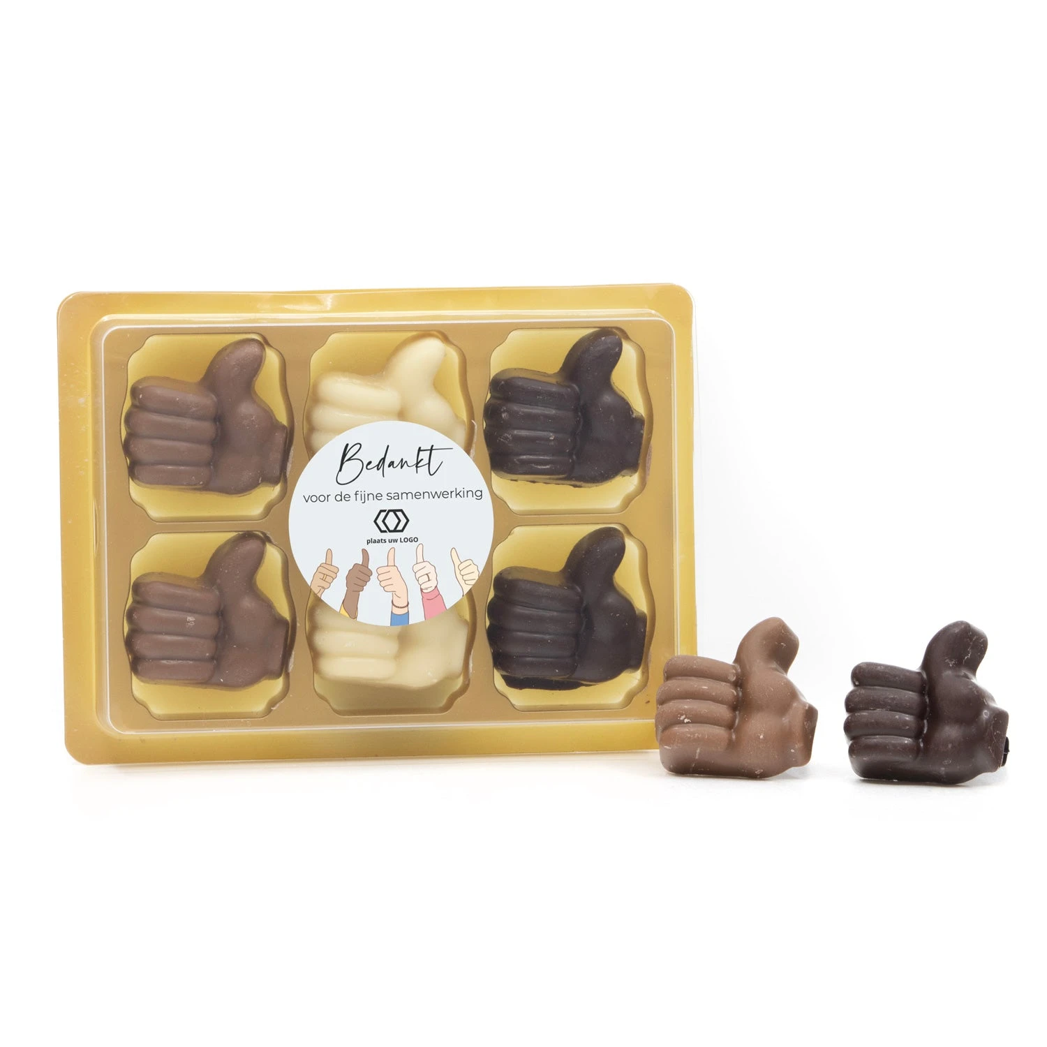 Doosje Met 6 Chocoladeduimpjes - Verpleging 3 Doosje Met 6 Chocoladeduimpjes - Verpleging