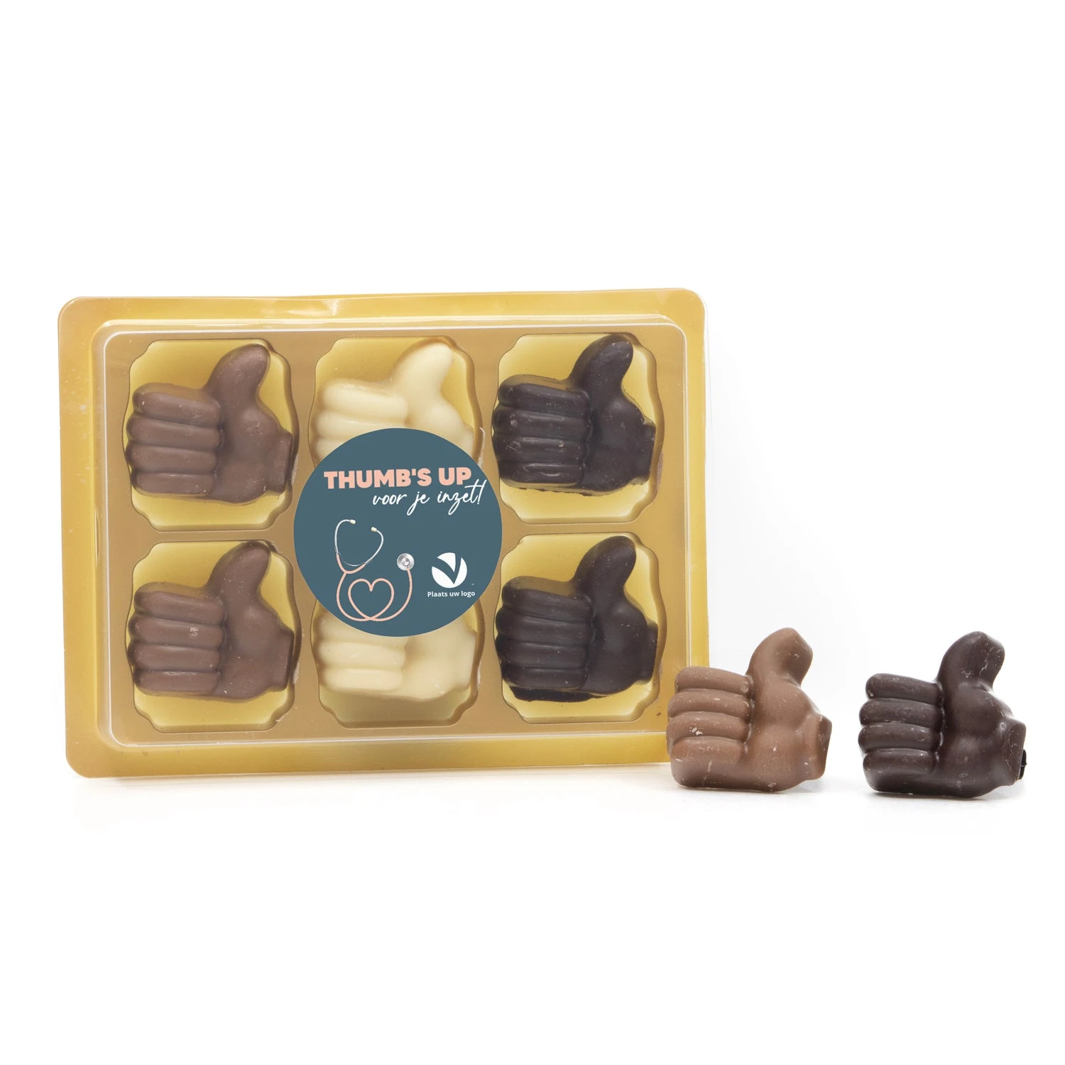 Doosje Met 6 Chocoladeduimpjes - Verpleging 6 Doosje Met 6 Chocoladeduimpjes - Verpleging - Afbeelding 4