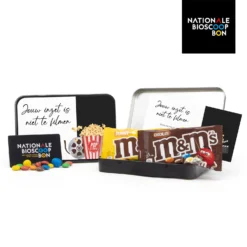 Filmblik Met Nationale Bioscoopbon En Eigen Etiket - Zakelijk -Casa del Ringraziamento A6BLIK BIOSBON4