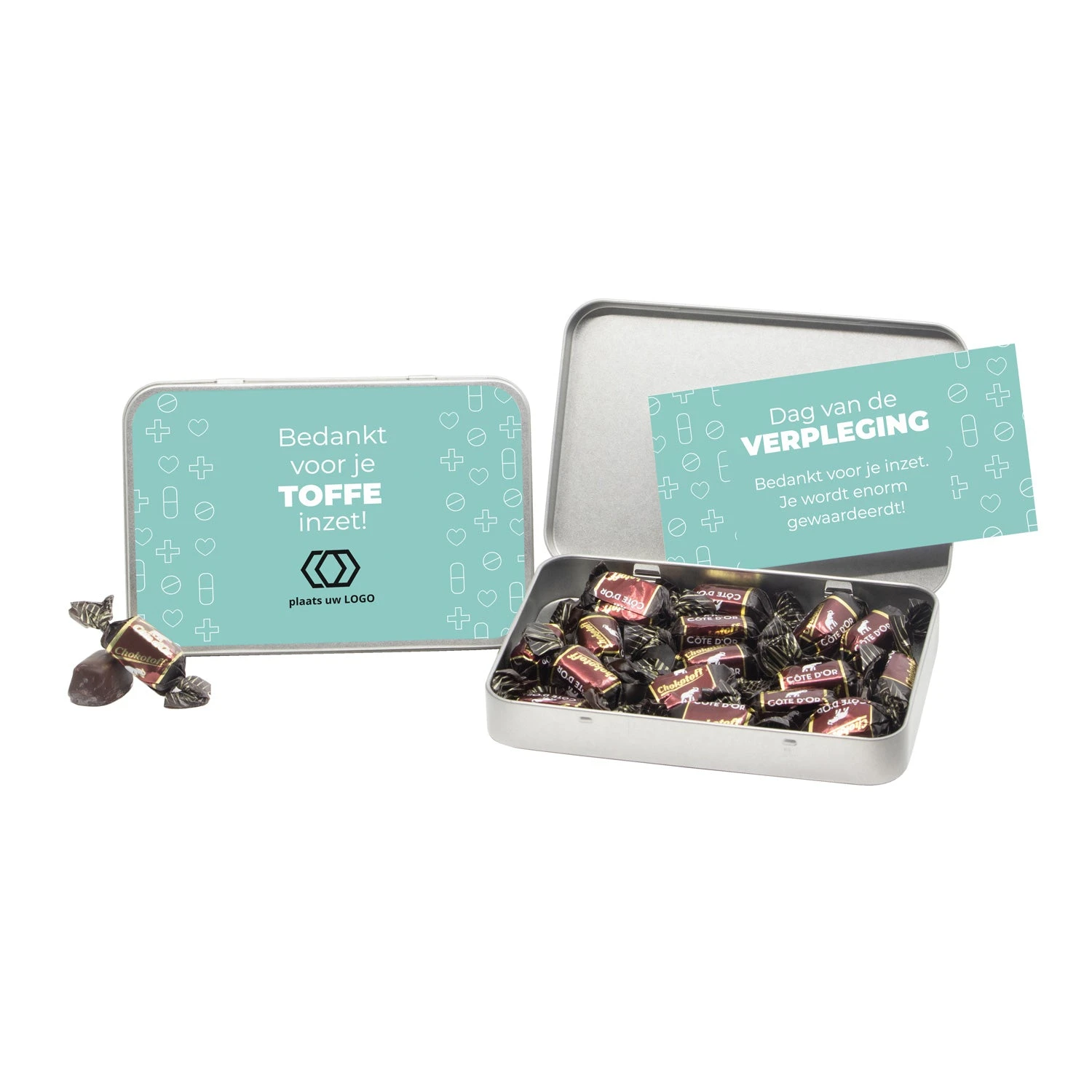 Chokotoff In Blik Met Eigen Etiket - Verpleging 3 Chokotoff In Blik Met Eigen Etiket - Verpleging