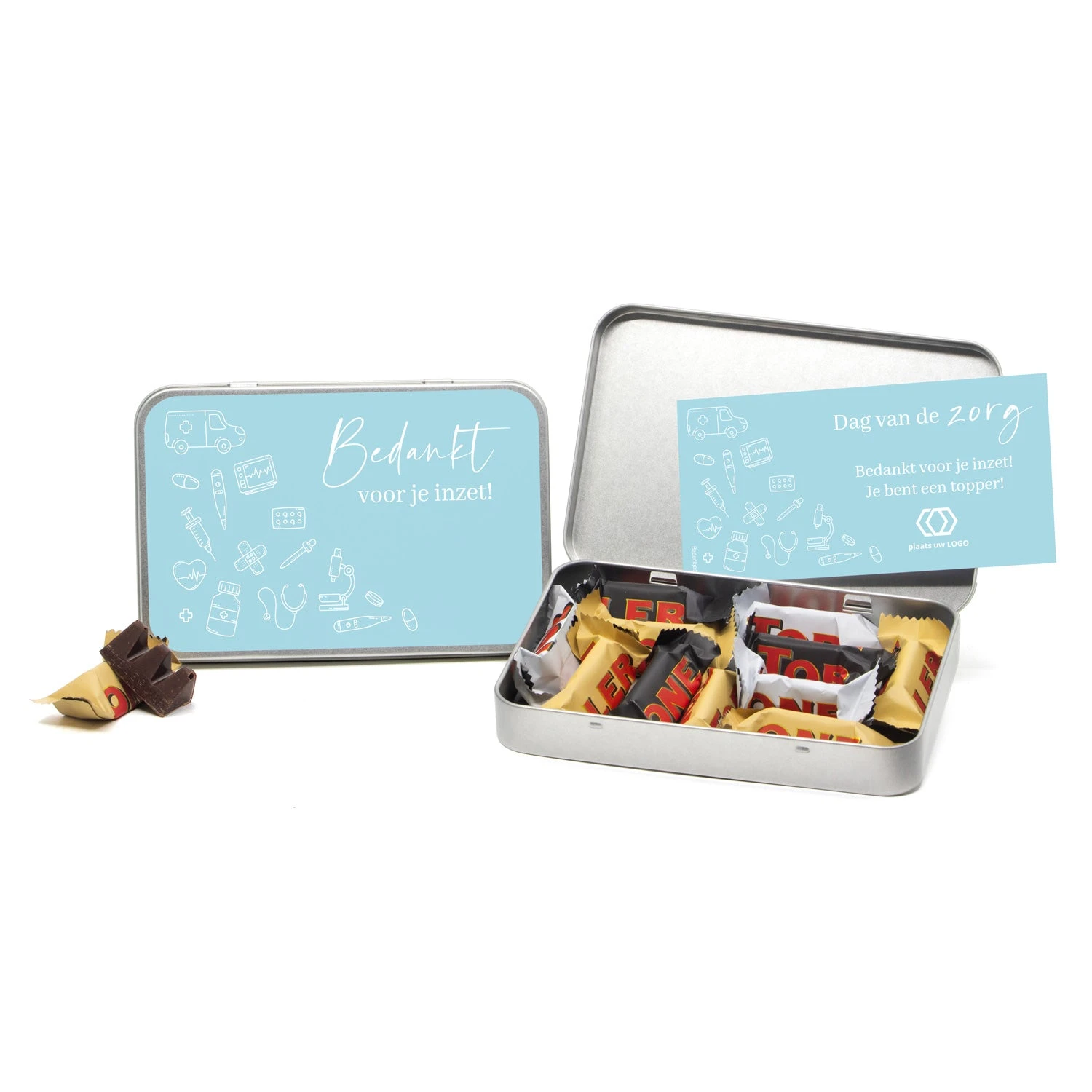 Toblerone In Blik Met Eigen Kaart - Verpleging 4 Toblerone In Blik Met Eigen Kaart - Verpleging - Afbeelding 2