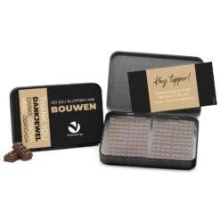 Bouwstenen In Bewaarblik Eigen Kaart - Zakelijk 9 Bouwstenen In Bewaarblik Eigen Kaart - Zakelijk -Casa del Ringraziamento A6BLIK ZWART BOUWSTEENTJES4