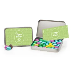 Paaseitjes In Blik Met Eigen Kaart - Pasen -Casa del Ringraziamento A6blik Gekleurdeeitjes 2