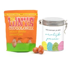Beugelblik Met Tony's Chocolonely Paaseitjes - Pasen -Casa del Ringraziamento BDB TONY KZ2