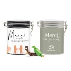 Beugelblik Merci Petits Met Eigen Wikkel - Zakelijk -Casa del Ringraziamento BEUGELBLIK MERCI2