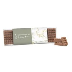 Box Met 18 Chocolade Bouwstenen Eigen Sleeve - Zakelijk -Casa del Ringraziamento BOUWSTEENTJES GROOT 4