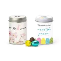 Blik Met Paaseitjes En Eigen Wikkel - Pasen -Casa del Ringraziamento Blikje paaseitjes2