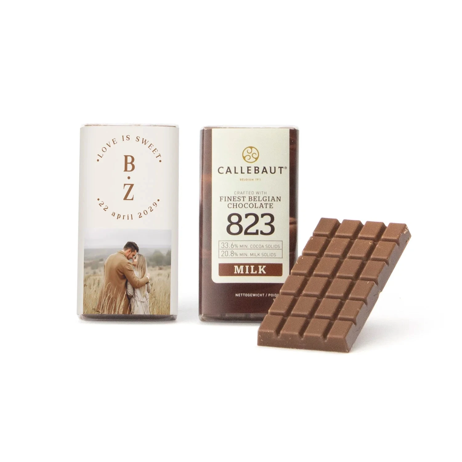 Callebaut Chocolaatjes (25 Stuks) - Trouwen 3 Callebaut Chocolaatjes (25 Stuks) - Trouwen
