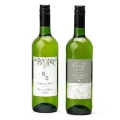 Fles Witte Wijn Met Eigen Etiket - Trouwen