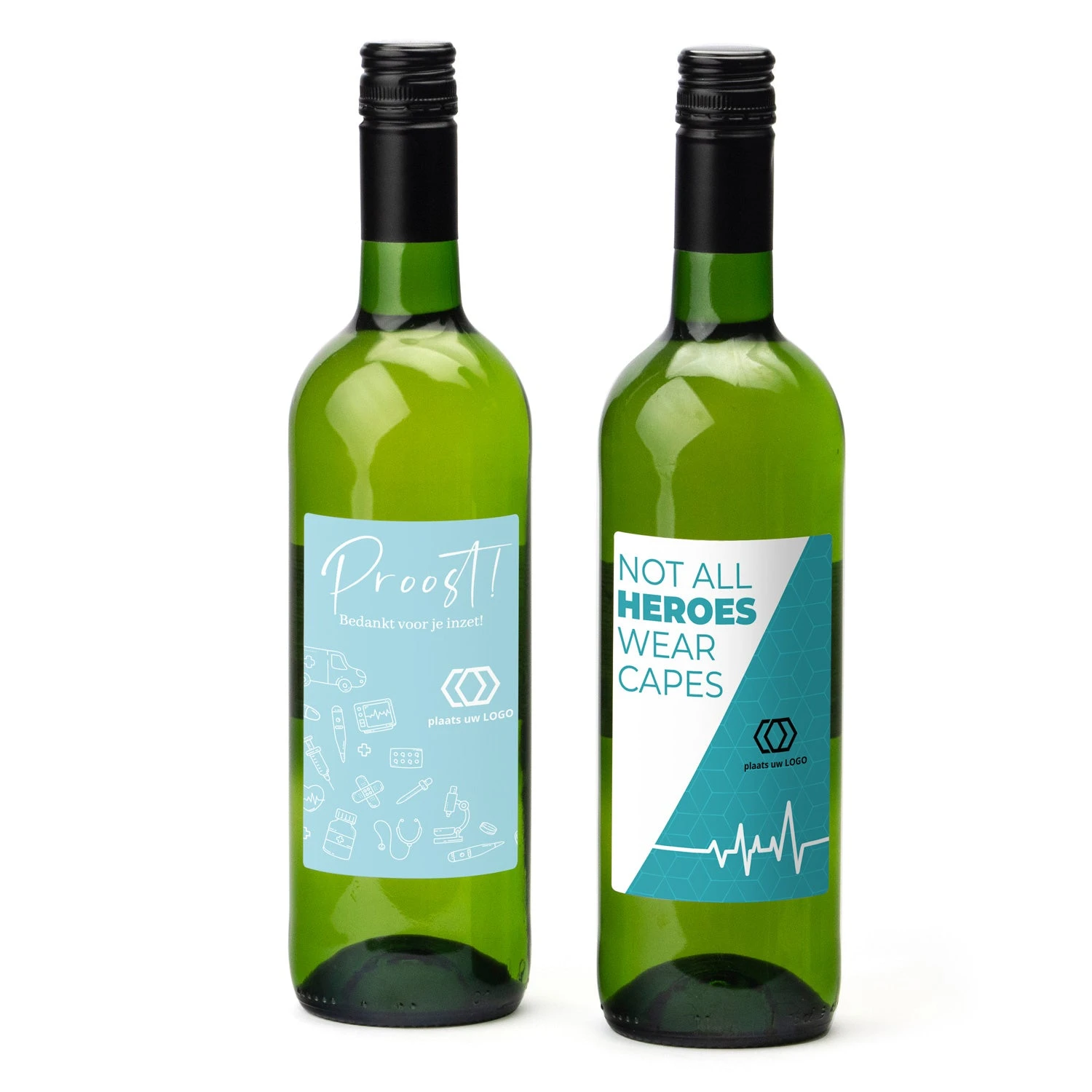 Fles Witte Wijn Met Eigen Etiket - Verpleging 5 Fles Witte Wijn Met Eigen Etiket - Verpleging - Afbeelding 3