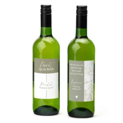 Fles Witte Wijn Met Eigen Etiket Voor Je Getuige - Trouwen -Casa del Ringraziamento Fles Chardonnay3