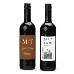 Fles Rode Wijn Met Persoonlijk Etiket - Trouwen -Casa del Ringraziamento Fles Rodewijn 3