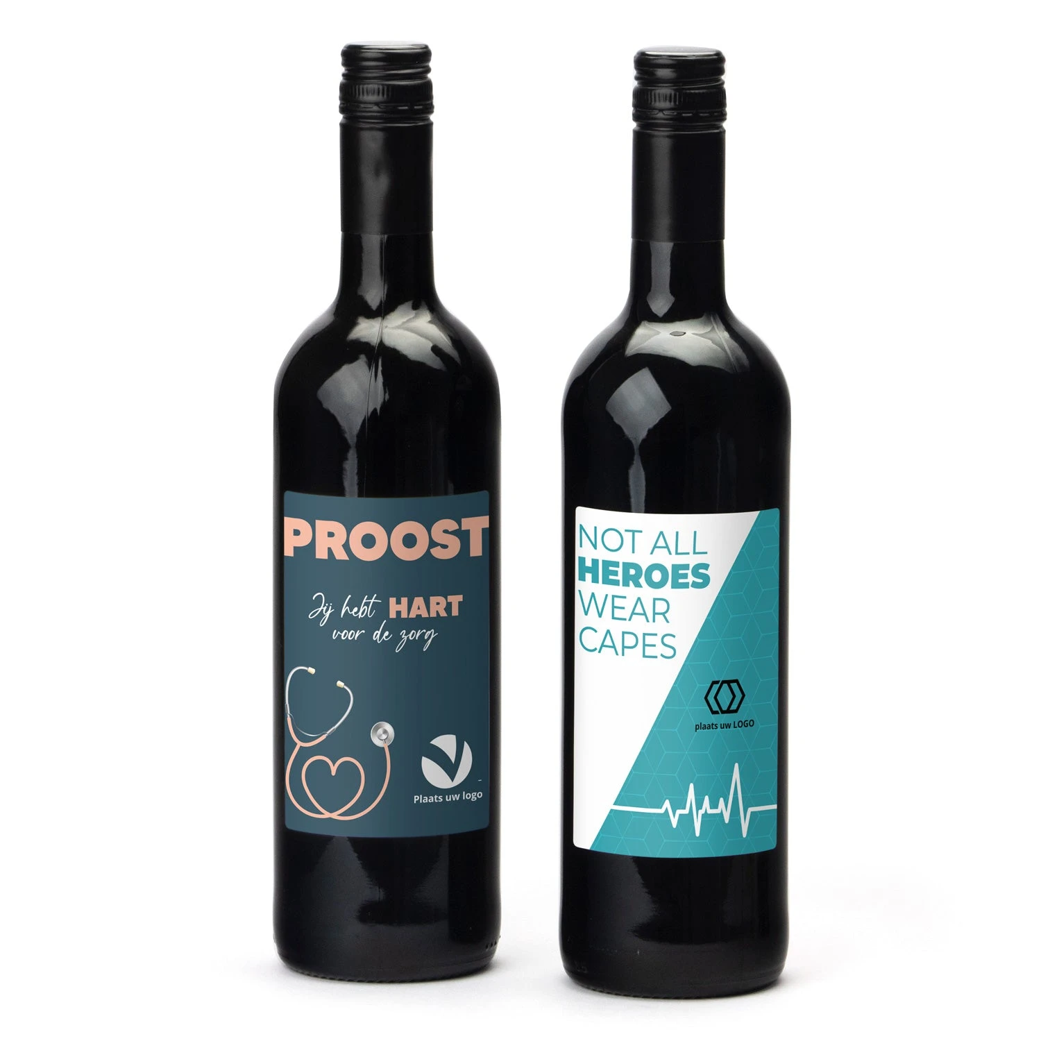 Fles Rode Wijn Met Eigen Logo Op Etiket - Verpleging 6 Fles Rode Wijn Met Eigen Logo Op Etiket - Verpleging - Afbeelding 4