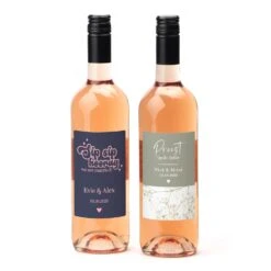 Fles Rosé Wijn Met Persoonlijk Etiket - Trouwen 10 Fles Rosé Wijn Met Persoonlijk Etiket - Trouwen -Casa del Ringraziamento Fles Rose 4