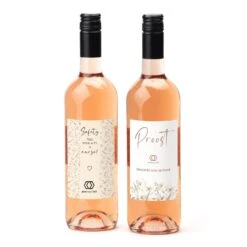 Fles Rosé Wijn Met Eigen Logo Op Etiket - Verpleging