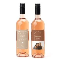 Fles Rosé Wijn Met Persoonlijk Etiket - Getuige