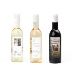 Klein Flesje Wijn Met Eigen Etiket - Afscheid Dierbare -Casa del Ringraziamento Flesje wijn4