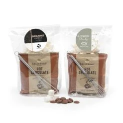 Hot Chocolate In Zakje Met Eigen Etiket - Zakelijk -Casa del Ringraziamento Hotchocolate pakketje 1