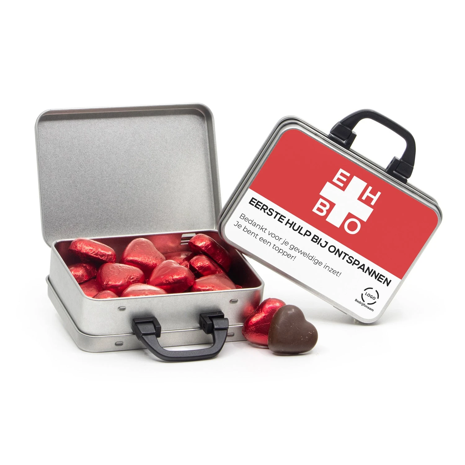 Koffertje Van Blik Met Snoepjes - Zakelijk 3 Koffertje Van Blik Met Snoepjes - Zakelijk