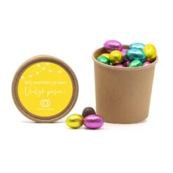 Beker Met Paaseitjes En Eigen Etiket - Pasen 8 Beker Met Paaseitjes En Eigen Etiket - Pasen -Casa del Ringraziamento KRAFTBEKER PAASEIEREN 2