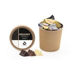 Beker Met Chocolade En Eigen Etiket - Zakelijk -Casa del Ringraziamento KRAFTBEKER TOBLERONE 4