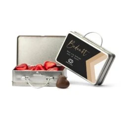 Blikken Koffertje Met Snoepjes - Zakelijk -Casa del Ringraziamento Koffertje met hartjes 3