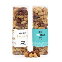 Koker Met Verse Notenmix En Eigen Etiket - Pasen -Casa del Ringraziamento Koker nootjes4 1bfb1359 b0e8 4d84 b79a 0bdc84246ffb