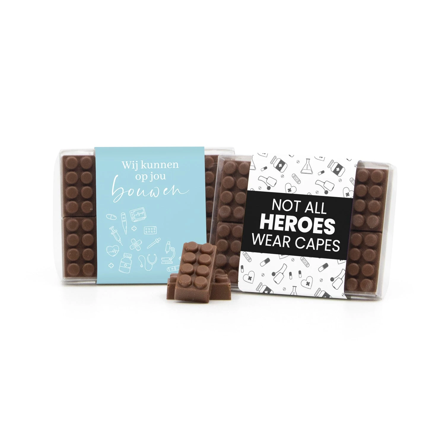 Chocolade Bouwstenen Met Eigen Sleeve - Verpleging 6 Chocolade Bouwstenen Met Eigen Sleeve - Verpleging - Afbeelding 4
