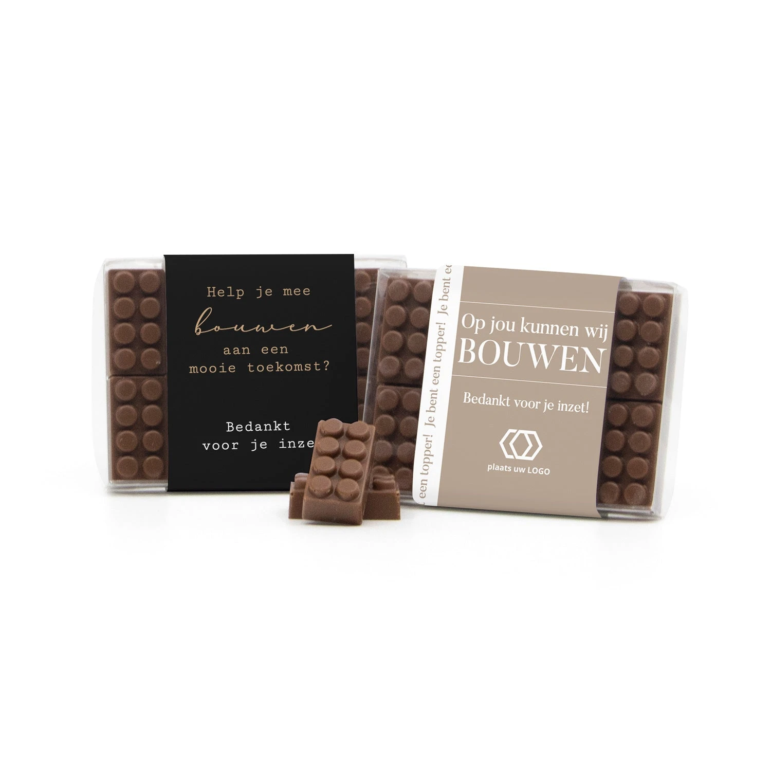 Doosje Met 10 Chocolade Bouwstenen Eigen Sleeve - Zakelijk 6 Doosje Met 10 Chocolade Bouwstenen Eigen Sleeve - Zakelijk - Afbeelding 4