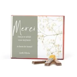 Merci Met Eigen Inlay Kaart 250 Gram - Bedankje