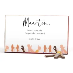 Merci Met Eigen Inlay Kaart 400 Gram - Bedankje -Casa del Ringraziamento MERCI 400 2