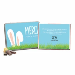 Blik Met Doos Merci En Eigen Etiket - Pasen -Casa del Ringraziamento MERCI BLIK 33