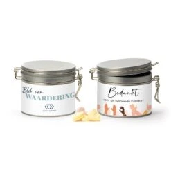 Beugelblik Medium Met Eigen Wikkel - Zakelijk -Casa del Ringraziamento Medium beugelblik hartjes2