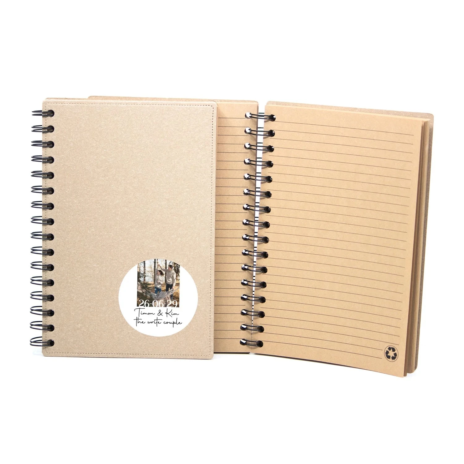 A5 Notitieboek Gerecycled Met Ringband - Trouwen 5 A5 Notitieboek Gerecycled Met Ringband - Trouwen - Afbeelding 3
