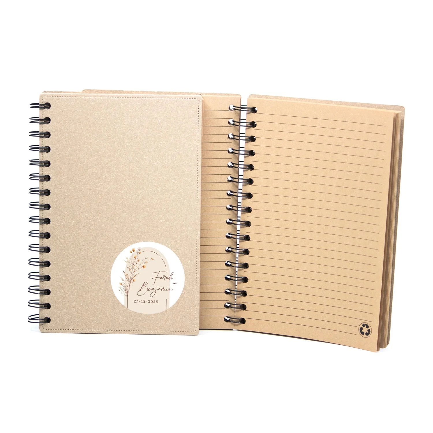 A5 Notitieboek Gerecycled Met Ringband - Trouwen 6 A5 Notitieboek Gerecycled Met Ringband - Trouwen - Afbeelding 4