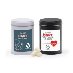 Blik Met Snoep En Eigen Etiket - Verpleging