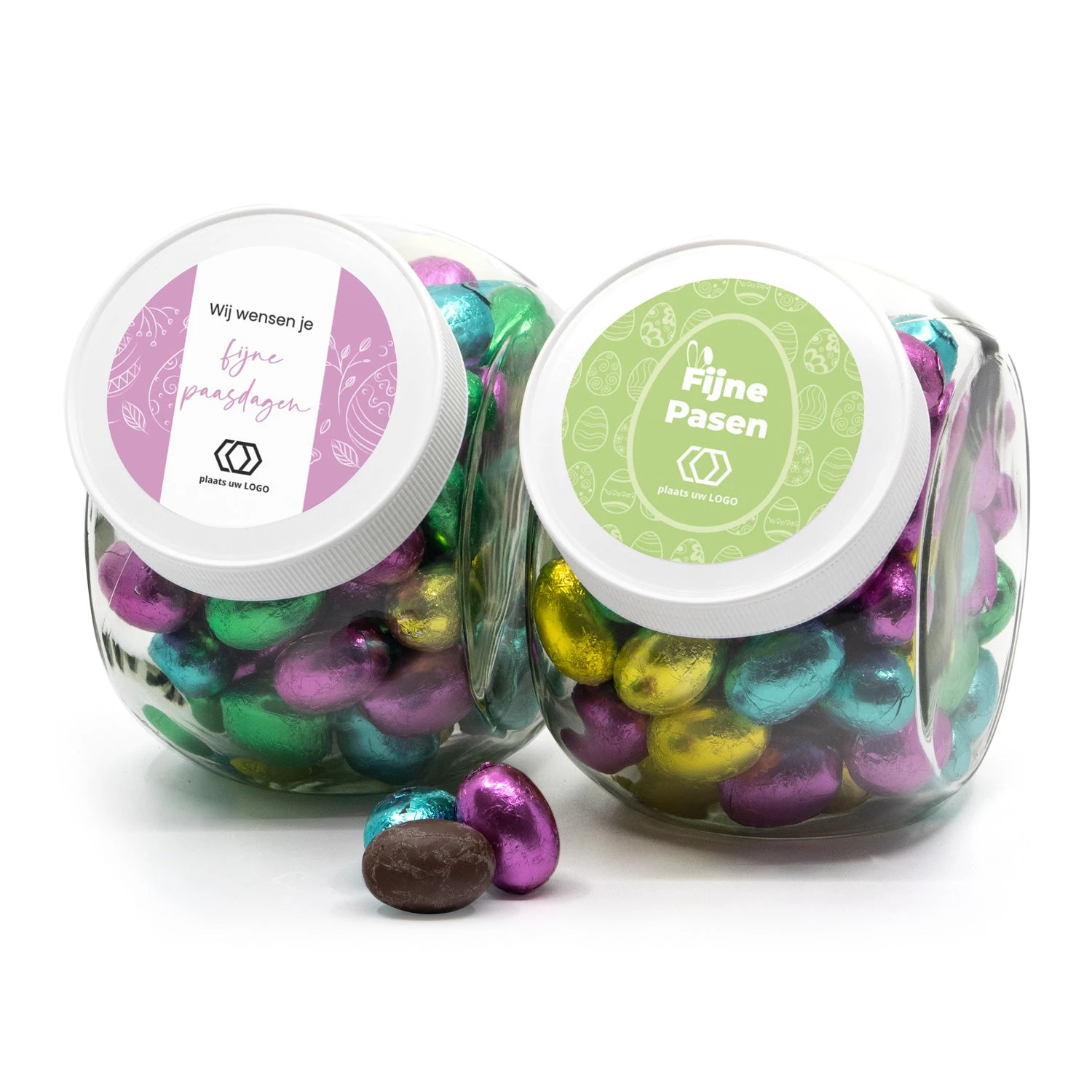 Glazen Snoeppot 0,9L Met Paaseitjes En Logo - Pasen 5 Glazen Snoeppot 0,9L Met Paaseitjes En Logo - Pasen - Afbeelding 3