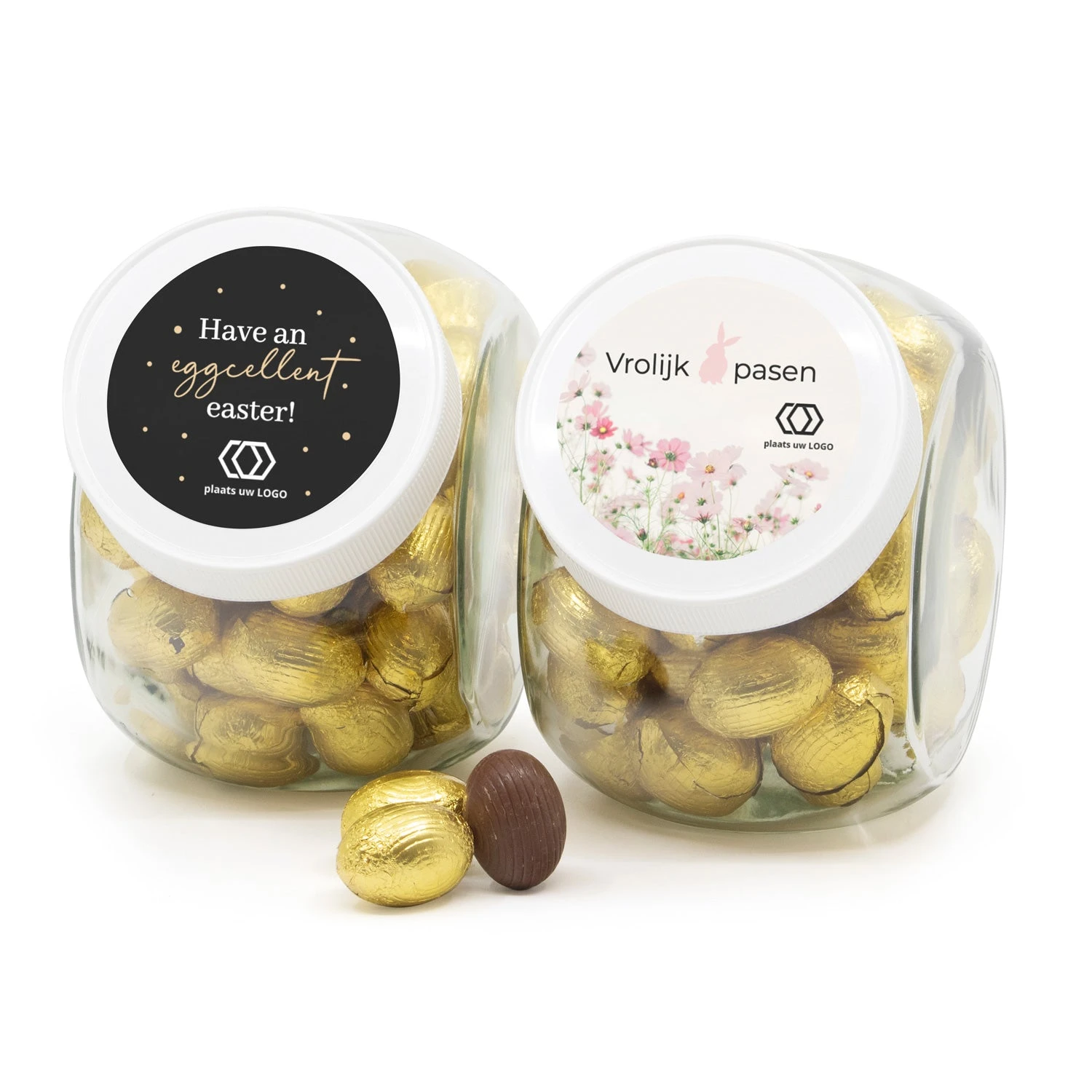 Glazen Snoeppot 0,9L Met Paaseitjes En Logo - Pasen 4 Glazen Snoeppot 0,9L Met Paaseitjes En Logo - Pasen - Afbeelding 2