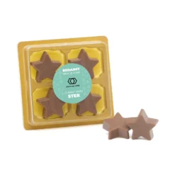 4 Chocolade Sterren In Blister Me Eigen Tekst - Verpleging