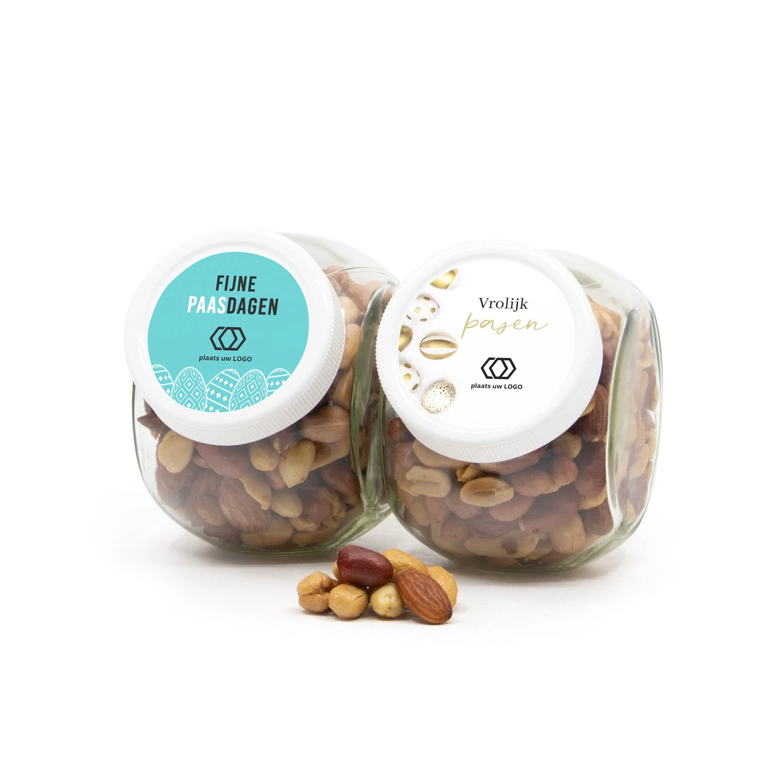 Glazen Snoeppot 0,4L Met Verse Notenmix - Pasen 5 Glazen Snoeppot 0,4L Met Verse Notenmix - Pasen - Afbeelding 3