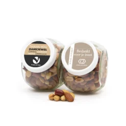 Glazen Snoeppot 0,4L Met Verse Notenmix - Zakelijk -Casa del Ringraziamento Snoeppot 04 nootjes4