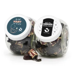 Glazen Snoeppot 0,9L Met Eigen Etiket - Verpleging -Casa del Ringraziamento Snoeppot 09 chocotoff 4 48aee348 b703 488e a6d6 db3a12dd83db