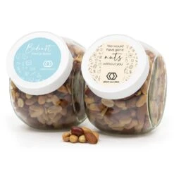 Glazen Snoeppot 0,9L Met Verse Notenmix - Verpleging -Casa del Ringraziamento Snoeppot 09 nootjes 3 46554140 dae1 4fae 811f ec06535de77b