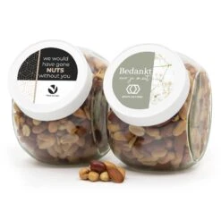 Glazen Snoeppot 0,9L Met Verse Notenmix - Zakelijk