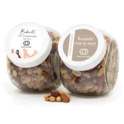 Glazen Snoeppot 0,9L Met Verse Notenmix - Zakelijk -Casa del Ringraziamento Snoeppot 09 nootjes4 a505de77 8e63 4e3a 9164 48f74770fd69