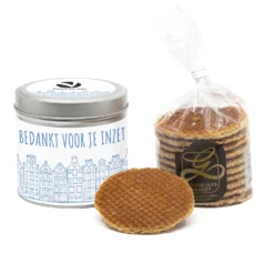 Blik Stroopwafels Met Logo -Casa del Ringraziamento Stroopwafel blik4