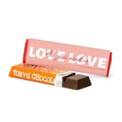 Tony Chocolonely 50 Gram - Trouwen -Casa del Ringraziamento Tony klein2