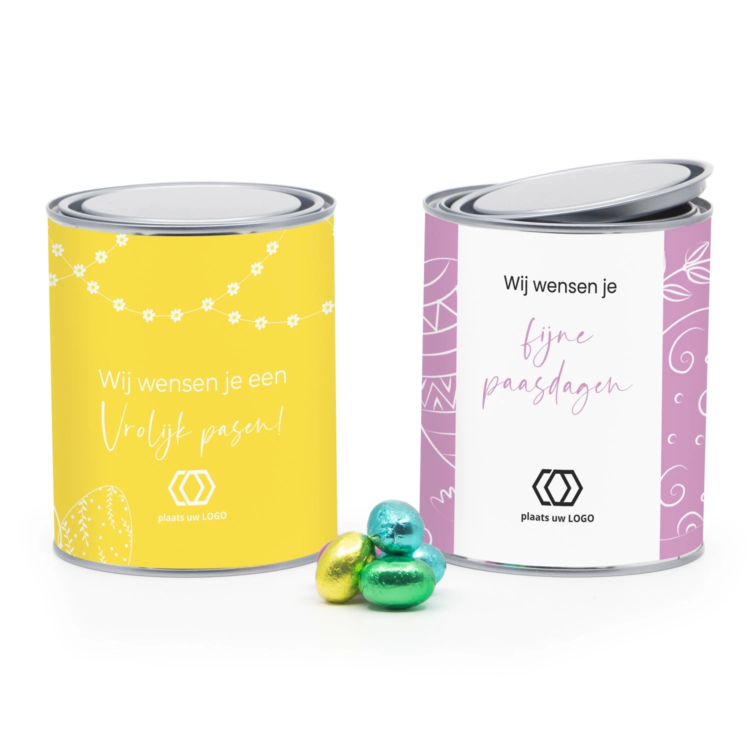 Verfblik 1 Liter Met Paaseitjes En Eigen Wikkel - Pasen 6 Verfblik 1 Liter Met Paaseitjes En Eigen Wikkel - Pasen - Afbeelding 4