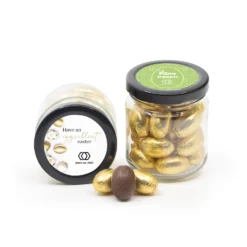 Glazen Snoeppotje Met Paaseitjes - Pasen -Casa del Ringraziamento WB212 GoudEi2